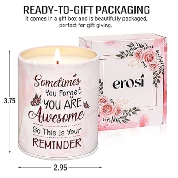 Inspirational Pink Candle with Butterfly Design - Picture 2 of 4